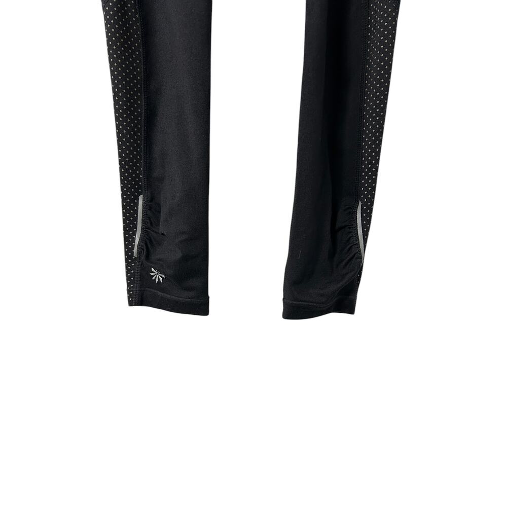 Athleta Dot Be Free Black Tight Leggings XS High Rise Stretch Workout Pants - Picture 2 of 7